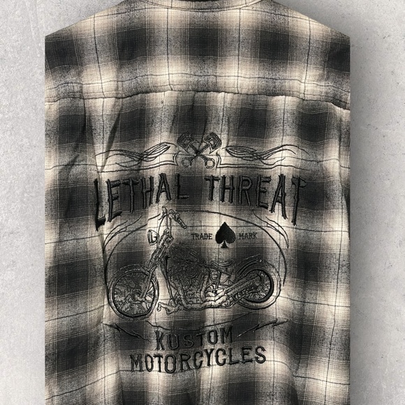 motorgear lethal threat pearl snap shirt Size 3XL - Picture 5 of 5